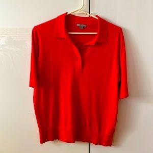 COS Red knit polo